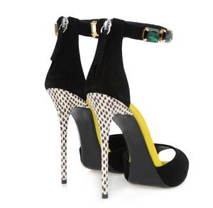 Donne eleganti di modo di cristallo del rhinestone tacco alto di qualità delle signore di usura del partito scarpe <span class=keywords><strong>sandali</strong></span> - Product Image 6