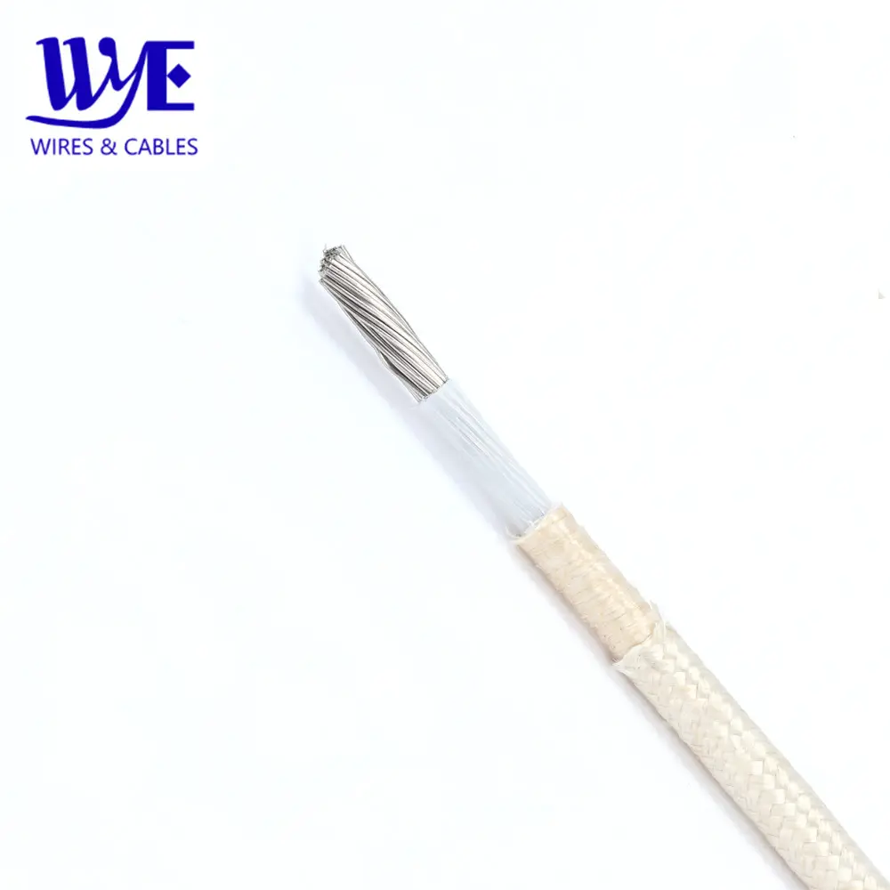 TGGT 14awg nickel copper high temperature heat resistance treated fiber glass braid wire cable