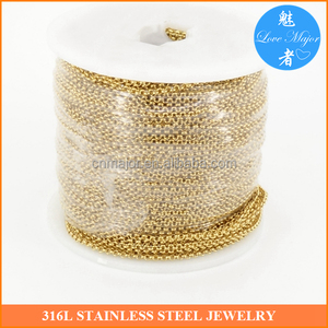 Bán Buôn Mạ Vàng 316 Thép Không Gỉ <span class=keywords><strong>Belcher</strong></span> Chuỗi 2.5 Mm Trong Spool Cho Đồ Trang Sức Thời Trang Làm - Product Image 6