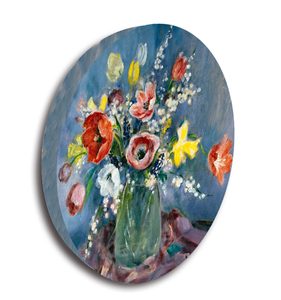 Nghệ Thuật Hoa Vải Kéo Dài Trên Khung Hình Tròn - Product Image 2