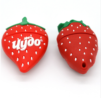 Flashdisk USB Strawberry 2.0 3.0 1GB 2GB 8GB 16GB 32GB 128GB 256GB. Flashdisk USB Bentuk Buah dengan Logo Kustom