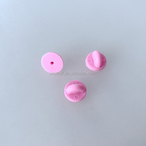 Supply Pink PVC Rubber <strong>Pin</strong> <strong>Backs</strong> - Butterfly Clutch - Product Image 4