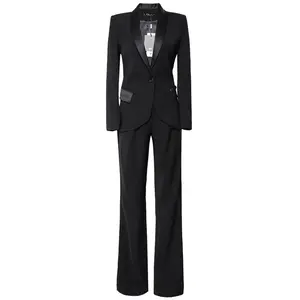 ladies tuxedo pant suit design for women Tailor Made Fahion Design Women Skirt Suit Lady Formal Suit