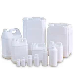 Botellas redondas de HDPE de plástico y etileno fluorado, recipientes cuadrados para detergente líquido para ropa