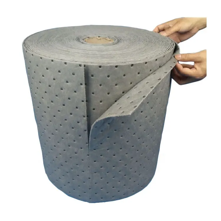 Industrial oil spill absorbent pad universal use water absorbing sheet with perforated