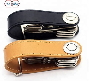 Wsnbwye Top Quality OEM Double Real Leather <strong>Key</strong> Chain Smart <strong>Key</strong> Holder Business Design <strong>Organizer</strong> With Bottle Opener Keychain - Product Image 5