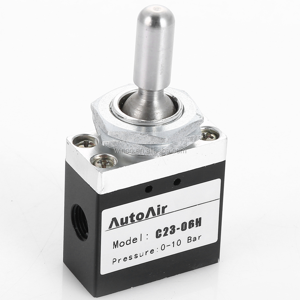 C23-06H type 5 port 3 position Toggle Switch Valve