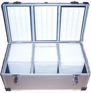 Caja de transporte de aluminio para DJ, CD, DVD, Blu Ray