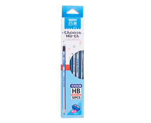 ดินสอ HB ลายสีฟ้า + สีขาว1001 - Product Image 4