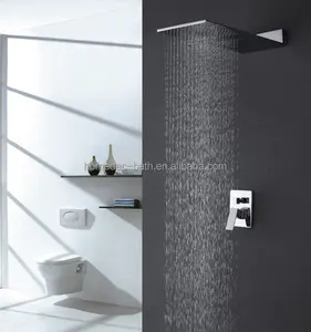 Innovative Doppel funktionen Regen und Kaskade verdeckte Installation Dusch set mit Messing Dusch kopf