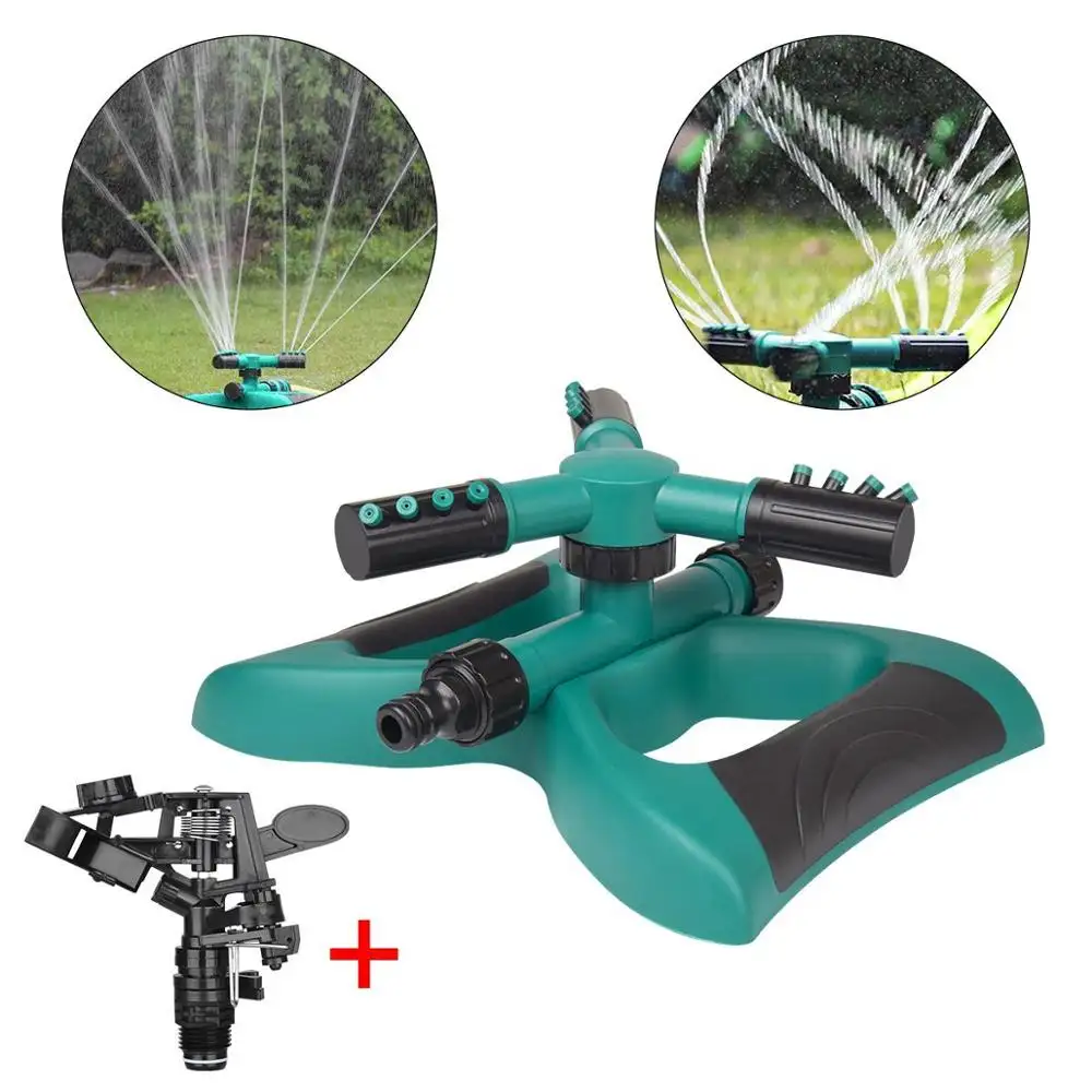 New Watering Head Garden Supplies Lawn Sprinkler Garden Sprinklers Water Durable Rotary Three Arm Water Sprinkler