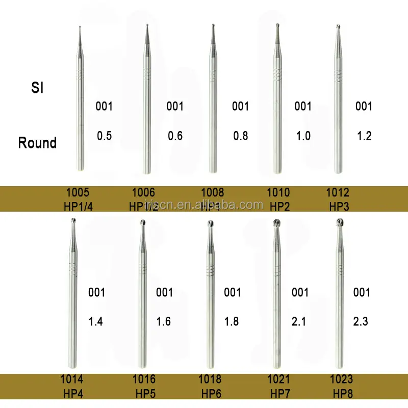 Dental lab materials dental carbide burs for HP 2.35mm Diamond