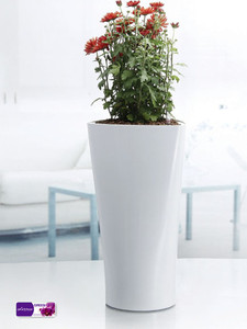 Bianco triangolo <span class=keywords><strong>vaso</strong></span> di fiori, <span class=keywords><strong>vaso</strong></span> di fiori di plastica <span class=keywords><strong>piante</strong></span> d'<span class=keywords><strong>appartamento</strong></span> moderna vasi - Product Image 3