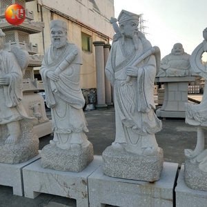 Cinese BA XIAN GUO HAI Intagliato A Mano Naturale di Pietra di Granito Scultura di Grandi Dimensioni Otto Immortali Statue di Buddha Tempio Buddista Scultura - Product Image 3