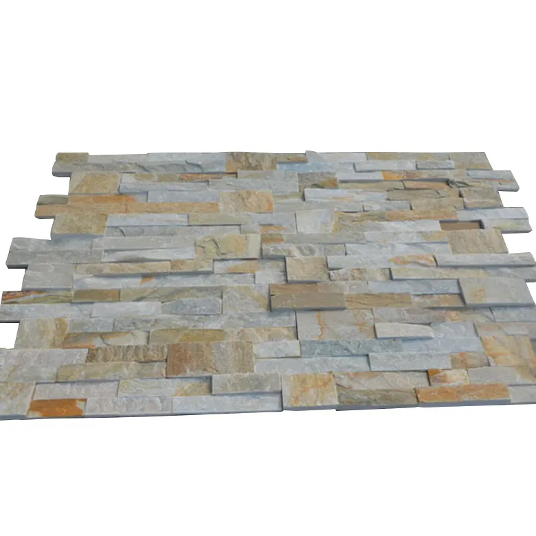 Yüksek kaliteli duvar dekoratif mermer/kayrak/kuvarsit işlenmiş taş, mermer yığılmış taş