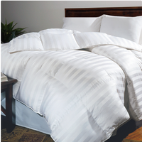 Vente en gros de housse de couette rayée simple et moelleuse en polyester 100% 200TC, literie verte pour hôpital et hôtel, antistatique, antibactérienne