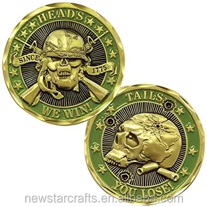 Cheap promotional business challenge Coins Green enamel l Souvenir coin