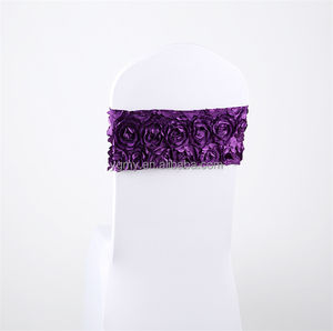(Pas besoin d'attacher le <span class=keywords><strong>noeud</strong></span>) élastique fleur <span class=keywords><strong>mariage</strong></span> <span class=keywords><strong>chaise</strong></span> couverture ceintures ceinture fête Banquet décoration décor - Product Image 6