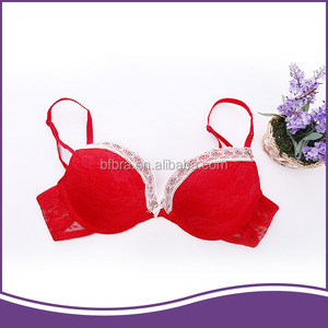 Élégant réglable pression blanc <span class=keywords><strong>rouge</strong></span> dentelle respirant push up soutien - <span class=keywords><strong>gorge</strong></span> - Product Image 1