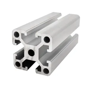 Silver Anodized V - slotted การก่อสร้างกรอบอลูมิเนียม C อลูมิเนียมโปรไฟล์ Extrusion ขายโดย China Manufac