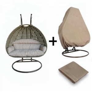 Fauteuil en rotin durable à deux sièges pour l'extérieur, balançoire suspendue pour le jardin et le patio, <span class=keywords><strong>prix</strong></span> - Product Image 6