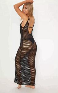 KY Lingerie <span class=keywords><strong>Sexy</strong></span> da Donna, Abito Midi in <span class=keywords><strong>Rete</strong></span> Trasparente NERO ALL'UNCINETTO con Maglia Aperta - Product Image 6