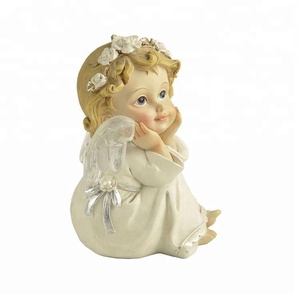 Hotsale resina pequenas asas do anjo do bebê sentado boneca anjo <span class=keywords><strong>figurines</strong></span> do anjo para o bebê