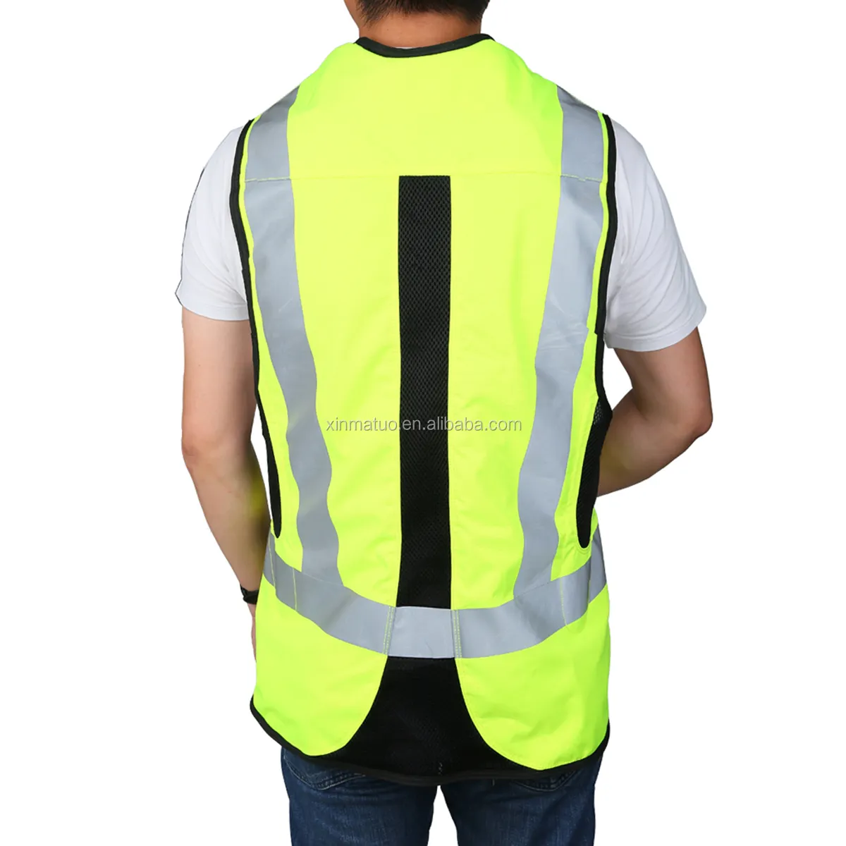 XMT270801-L taille L noir jaune Airbag moto protéger Airnest Airbag gilet Hi Viz