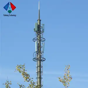 Menara Antena Wifi Telekomunikasi Pipa Galvanis Menara Komunikasi Tabung Tunggal/Tiang Tabung Baja