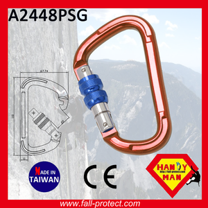 Mosquetón de Montaña con Doble Bloqueo de Rosca y Certificado CE de 22KN - Product Image 3