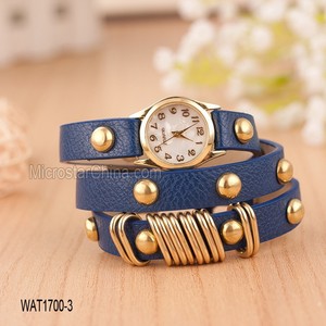 In stock crazy buy cheap white color European style leather band watch - Product Image 2