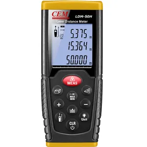 Cem LDM-50H 164.2ft 50 M Outdoor Laser Afstand Meter Meet In Zonlicht Daglicht Pythagoras Modus, Oppervlakte En Volume