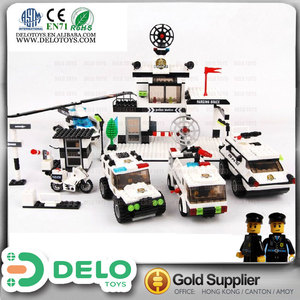 juguetes de bloque de construcción serie de policía estacion de policía coche celular avión combate serie completa DE0083119 - Product Image 1