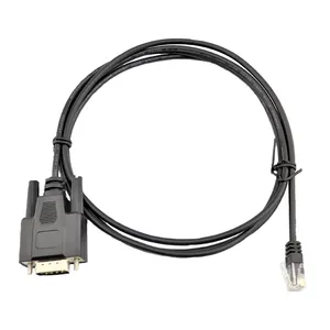 Cabo macho rj12 6p6c, cabo macho para rs232 db9, 9 furos, conector de cristal rj45 db9, porta serial rs232