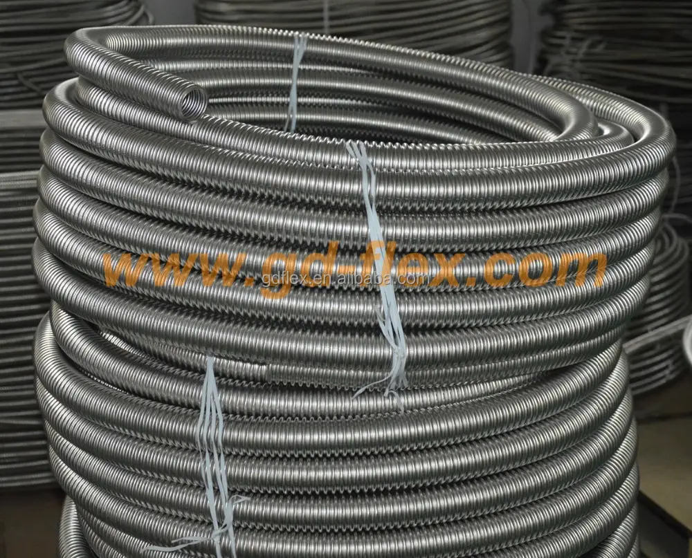 dn32 1.5 inch sus316L flexible corrugated stainless steel tube for heat pump heat exchanger