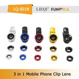 il 3 en 1 0.67X Gran angular + Macro + ojo de pez Clip de la lente de cristal más barato 3 en 1 lente para <span class=keywords><strong>el</strong></span> cojín/IP/table PC - Product Image 4
