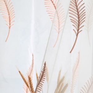 Rideau transparent <span class=keywords><strong>blanc</strong></span> brodé de feuilles, nouveau Style japonais, vente en gros, rideaux, panneaux pour salon, chambre à coucher, maison - Product Image 5