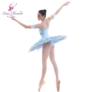 Traje de Ballet para Mujer, Tutú Pancake Azul Cielo, Vestido de Bailarina, Tutús de Práctica BLL025 - Product Image 2