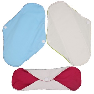 Toallas sanitarias de algodón de Bambú almohadilla menstrual <span class=keywords><strong>compresas</strong></span> menstrual reutilizable PUL tela impermeable - Product Image 2