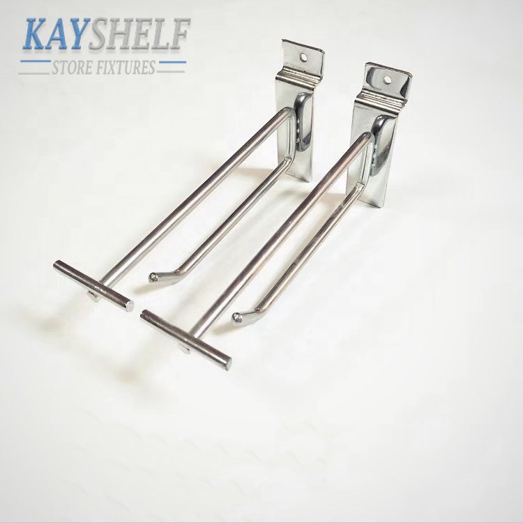 Металлическая стальная вешалка для полки в супермаркете