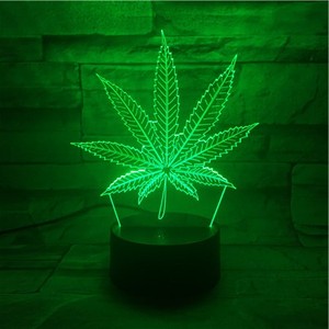 7 Màu Thay Đổi Sáng Tạo Maple Leaf Shape 3d <span class=keywords><strong>Led</strong></span> Night Light Cảm Ứng Chuyển Đổi 3d Illusion Đèn Cho Trang Trí Nội Thất - Product Image 2