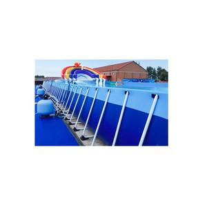 สระว่ายน้ำโครงเหล็กขนาดใหญ่กลางแจ้งสำหรับผู้ใหญ่และเด็ก สวนน้ำเป่าลม สระว่ายน้ำโลหะสำหรับขาย - Product Image 4