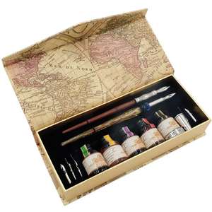 Juego de bocetos con soportes y bolígrafos, conjunto de 4 colores de tinta y lápiz - Product Image 4