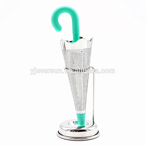Colador de silicona de acero inoxidable con forma de paraguas para infusión de té, café, hierbas, especias, fabricante de filtros - Product Image 4