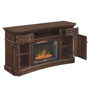 <span class=keywords><strong>Chimenea</strong></span> Eléctrica de Madera para Interiores de 1200W en Color Marrón, con Control Remoto y Función de Calefacción de Diseño Retro - Product Image 6