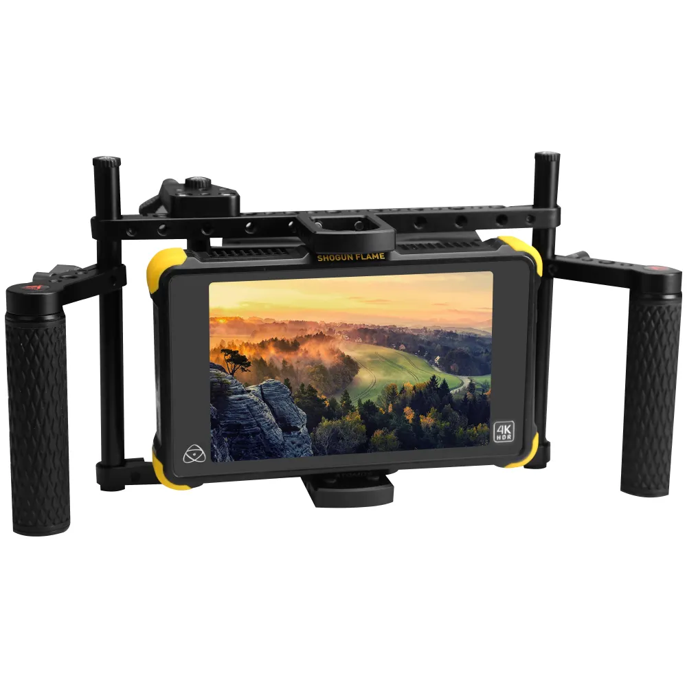 E-IMAGE Q100 combinação Livre CNC Alumínio diretor câmera de vídeo monitor de gaiola com placa de montagem ajustável