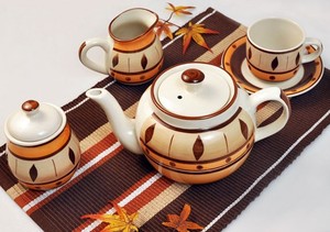 Juego de té de cerámica de porcelana, pintura de montaña china elegante - Product Image 3