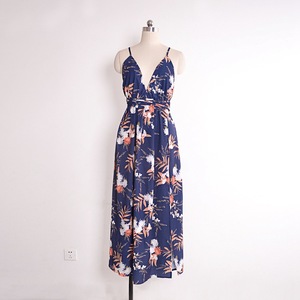<span class=keywords><strong>Longue</strong></span> <span class=keywords><strong>robe</strong></span> de plage, vêtement vintage, imprimé Floral, tenue d'été à bandes, col en V, <span class=keywords><strong>dos</strong></span> <span class=keywords><strong>nu</strong></span> Sexy - Product Image 3