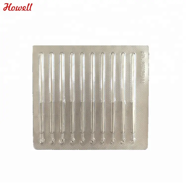 Chinese traditional acupuncture needles with sliver handle disposable sterile