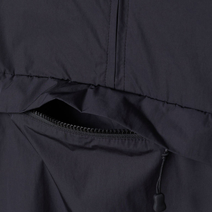 Anorak With Hood 100%polyester Mesh Lining Pullover <strong>Half</strong> <strong>Zip</strong> Windbreaker Anti-water Black <strong>Jacket</strong> - Product Image 5